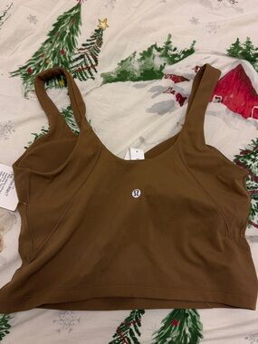 lululemon athletica Brown Scoop Neck Sports Bra Tank